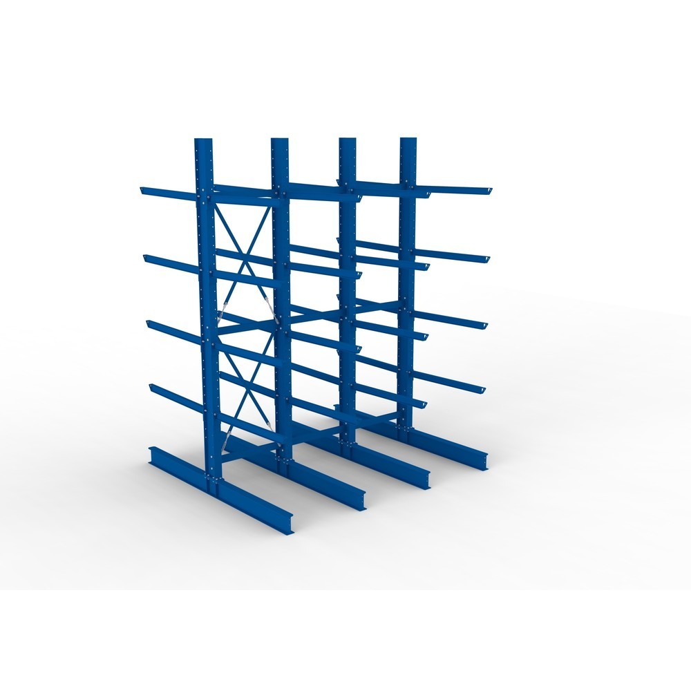 Productafbeelding nr. 2: Complete draagarmstelling voor zware lasten META, dubbelzijdig, draagvermogen per arm 400 kg, hxbxd 4.000 x 3.100 x 2.900 mm, 4 staanders