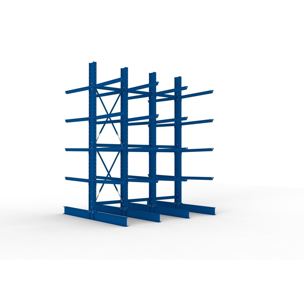 Product afbeelding: Complete draagarmstelling voor zware lasten META, dubbelzijdig, draagvermogen per arm 400 kg, hxbxd 4.000 x 3.100 x 2.900 mm, 4 staanders