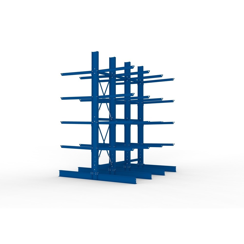 Productafbeelding nr. 4: Complete draagarmstelling voor zware lasten META, dubbelzijdig, draagvermogen per arm 400 kg, hxbxd 4.000 x 3.100 x 2.900 mm, 4 staanders