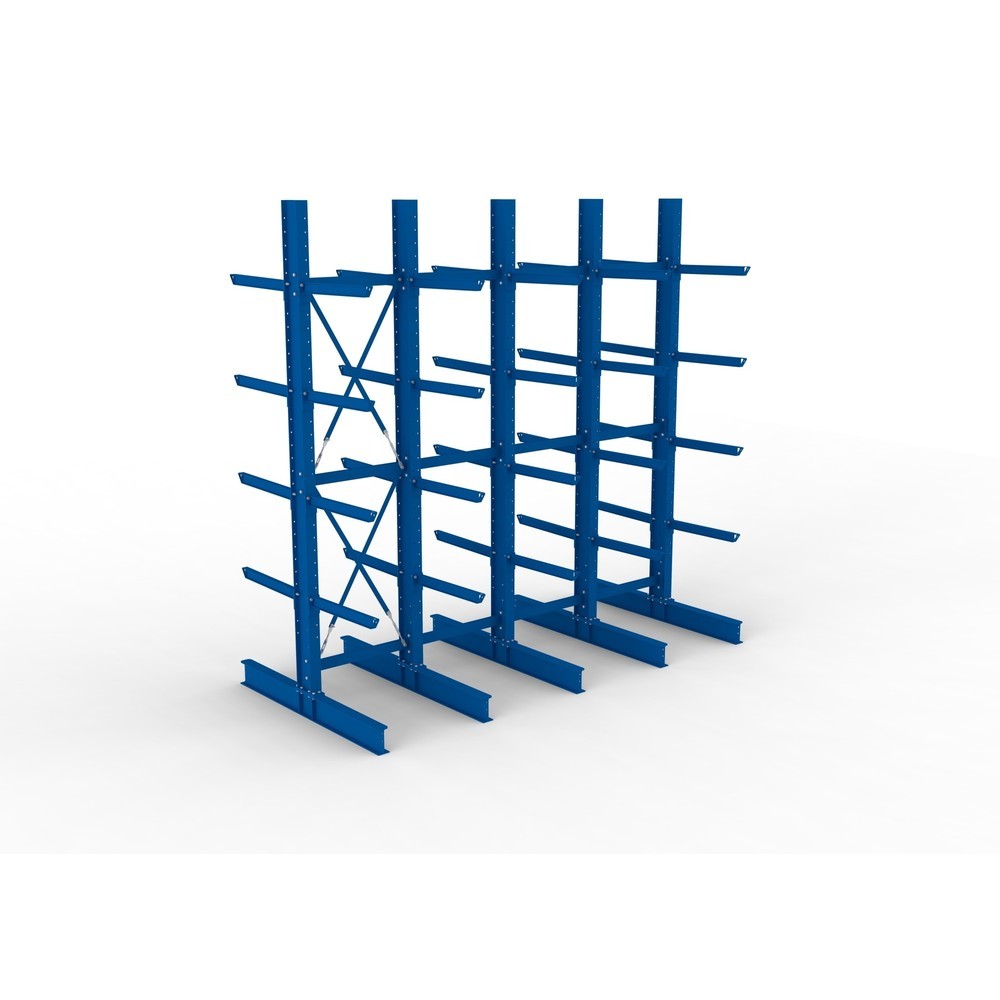 Productafbeelding nr. 2: Complete draagarmstelling voor zware lasten META, dubbelzijdig, draagvermogen per arm 630 kg, hxbxd 4.000 x 4.100 x 2.020 mm, 5 staanders