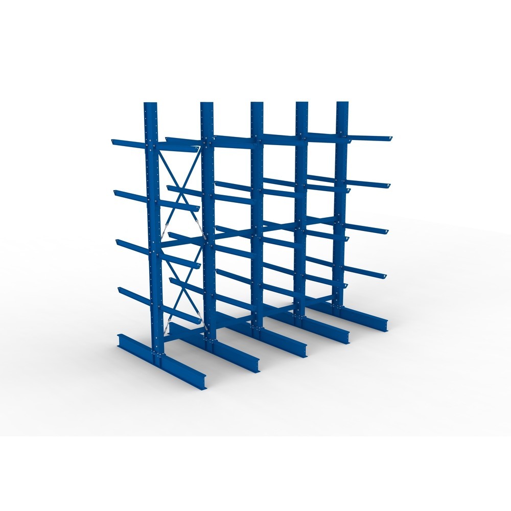 Productafbeelding nr. 2: Complete draagarmstelling voor zware lasten META, dubbelzijdig, draagvermogen per arm 505 kg, hxbxd 4.000 x 4.100 x 2.420 mm, 5 staanders