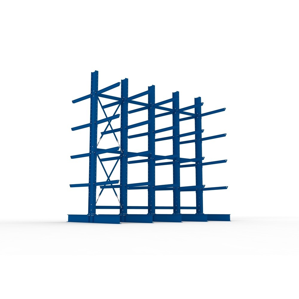 Productafbeelding nr. 3: Complete draagarmstelling voor zware lasten META, dubbelzijdig, draagvermogen per arm 505 kg, hxbxd 4.000 x 4.100 x 2.420 mm, 5 staanders