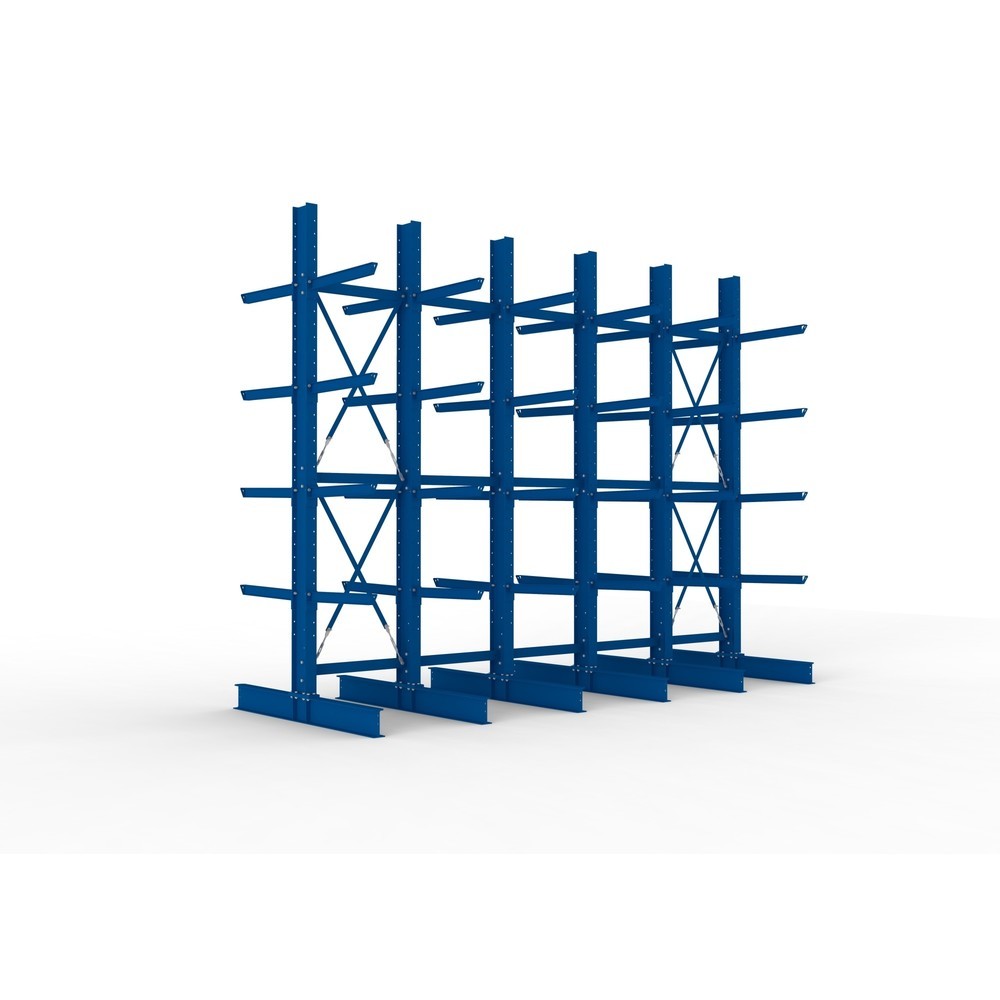 Productafbeelding nr. 1: Complete draagarmstelling voor zware lasten META, dubbelzijdig, draagvermogen per arm 630 kg, hxbxd 4.000 x 5.100 x 2.020 mm, 6 staanders