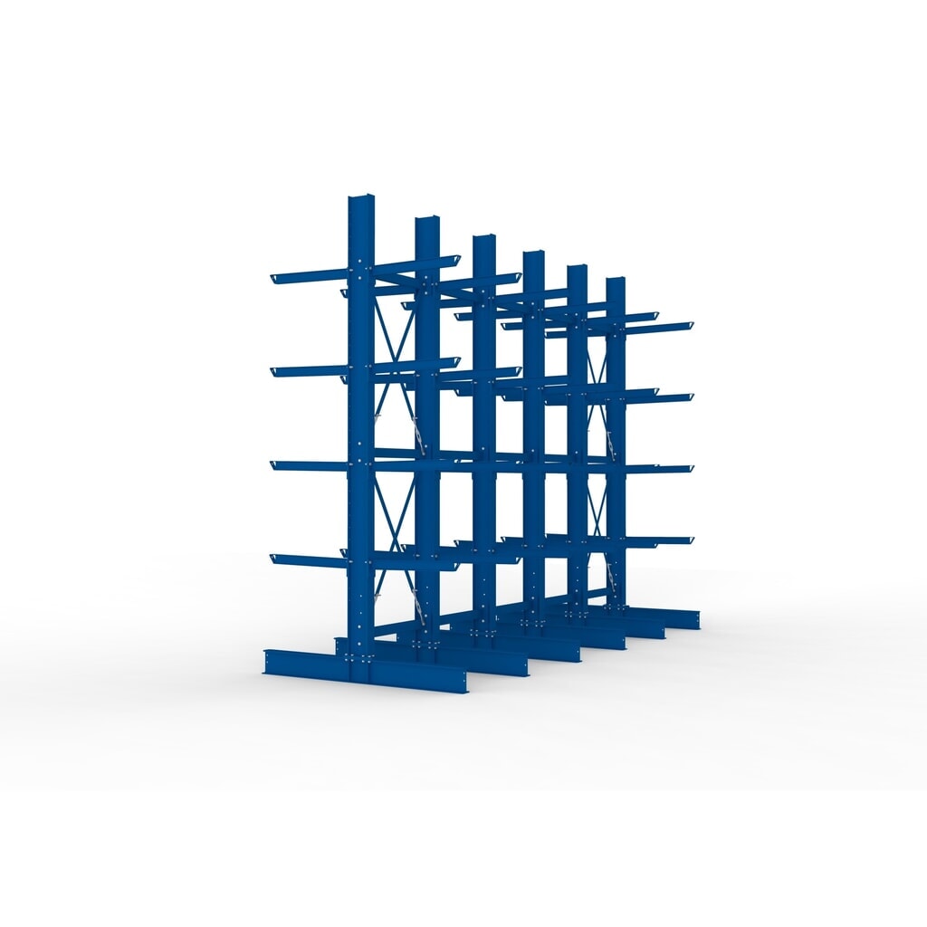 Complete draagarmstelling voor zware lasten META, dubbelzijdig, draagvermogen per arm 630 kg, hxbxd 4.000 x 5.100 x 2.020 mm, 6 staanders Productafbeelding nr. 4: Complete draagarmstelling voor zware lasten META, dubbelzijdig, draagvermogen per arm 630 kg, hxbxd 4.000 x 5.100 x 2.020 mm, 6 staanders