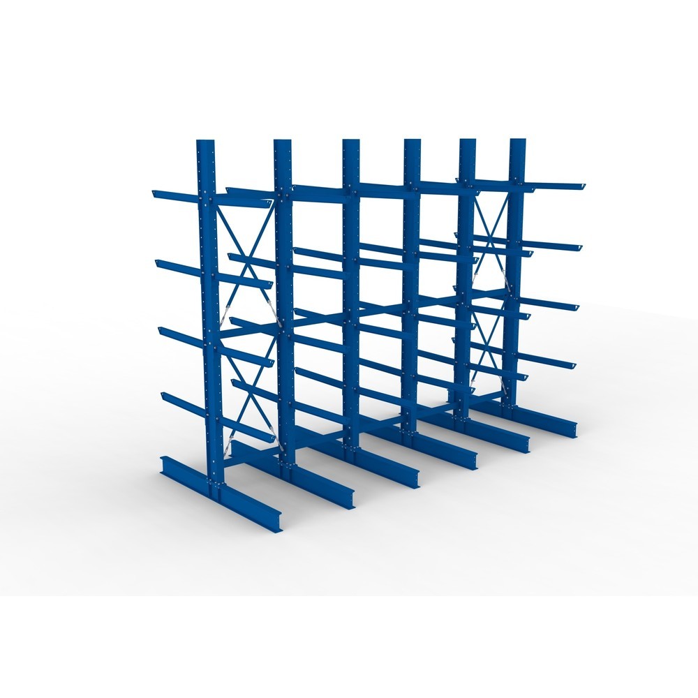Productafbeelding nr. 2: Complete draagarmstelling voor zware lasten META, dubbelzijdig, draagvermogen per arm 505 kg, hxbxd 4.000 x 5.100 x 2.420 mm, 6 staanders