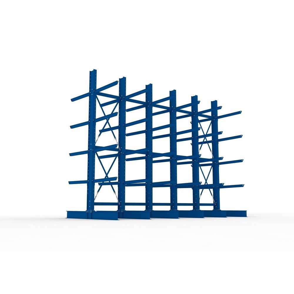 Productafbeelding nr. 3: Complete draagarmstelling voor zware lasten META, dubbelzijdig, draagvermogen per arm 505 kg, hxbxd 4.000 x 5.100 x 2.420 mm, 6 staanders