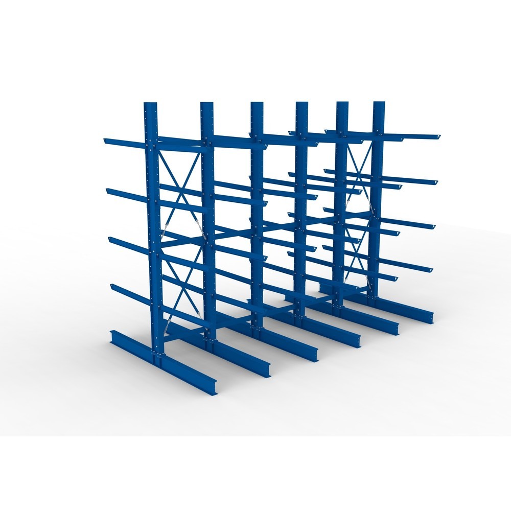 Productafbeelding nr. 2: Complete draagarmstelling voor zware lasten META, dubbelzijdig, draagvermogen per arm 400 kg, hxbxd 4.000 x 5.100 x 2.920 mm, 6 staanders