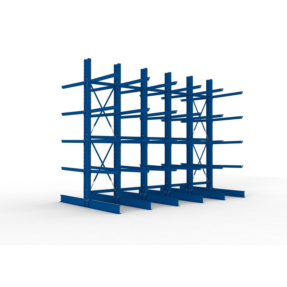 Productafbeelding nr. 1: Complete draagarmstelling voor zware lasten META, dubbelzijdig, draagvermogen per arm 400 kg, hxbxd 4.000 x 5.100 x 2.920 mm, 6 staanders