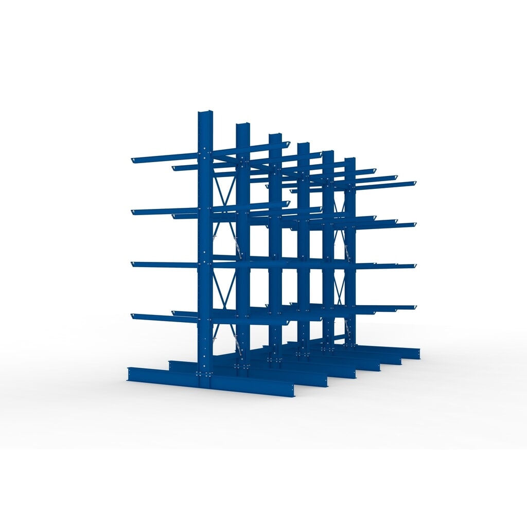 Complete draagarmstelling voor zware lasten META, dubbelzijdig, draagvermogen per arm 400 kg, hxbxd 4.000 x 5.100 x 2.920 mm, 6 staanders Productafbeelding nr. 4: Complete draagarmstelling voor zware lasten META, dubbelzijdig, draagvermogen per arm 400 kg, hxbxd 4.000 x 5.100 x 2.920 mm, 6 staanders