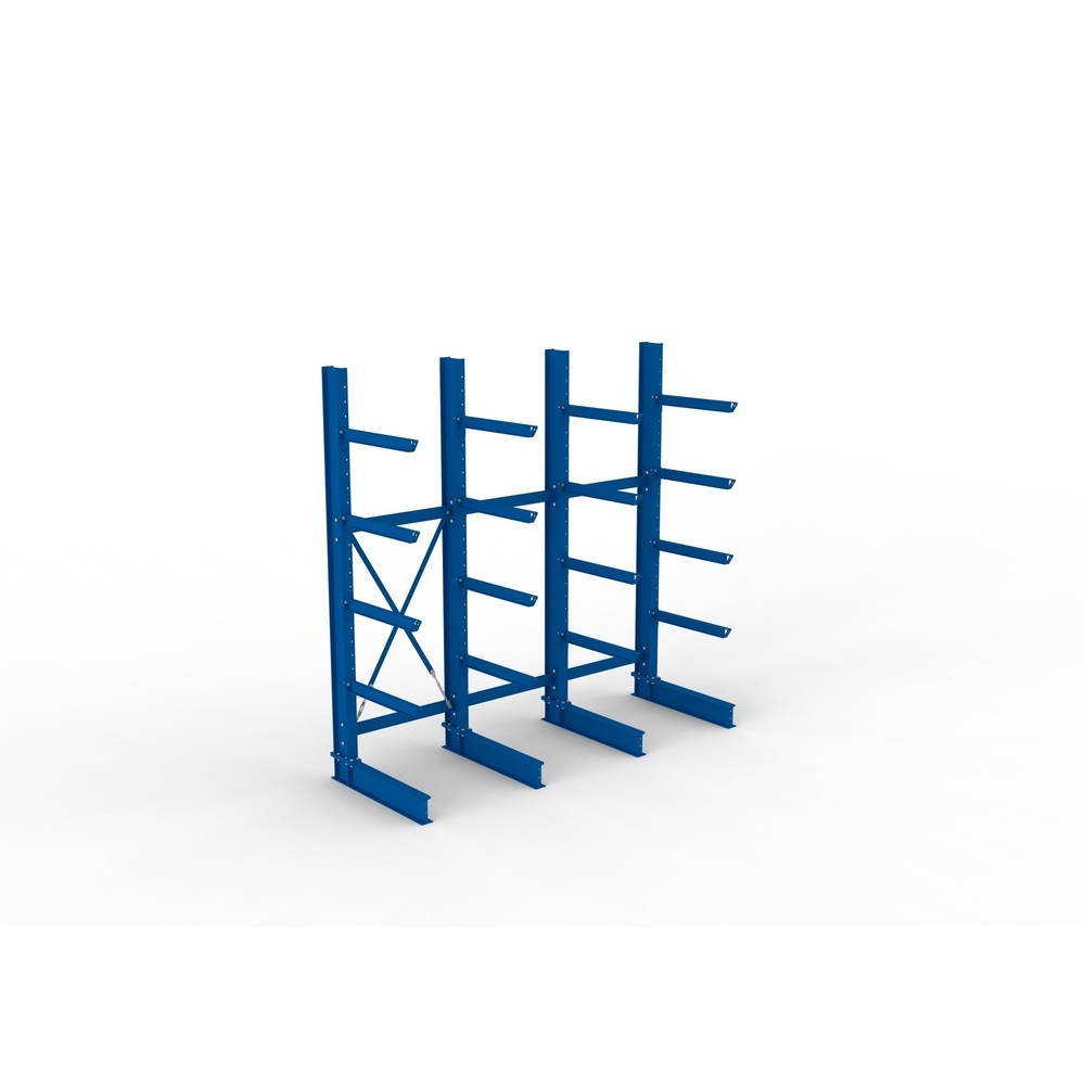 Productafbeelding nr. 2: Complete draagarmstelling voor zware lasten META, enkelzijdig, draagvermogen per arm 630 kg, hxbxd 3.000 x 3.090 x 1.135 mm, 4 staanders