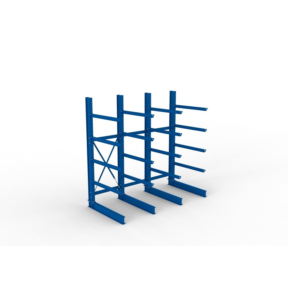 Productafbeelding nr. 2: Complete draagarmstelling voor zware lasten META, enkelzijdig, draagvermogen per arm 400 kg, hxbxd 3.000 x 3.090 x 1.585 mm, 4 staanders