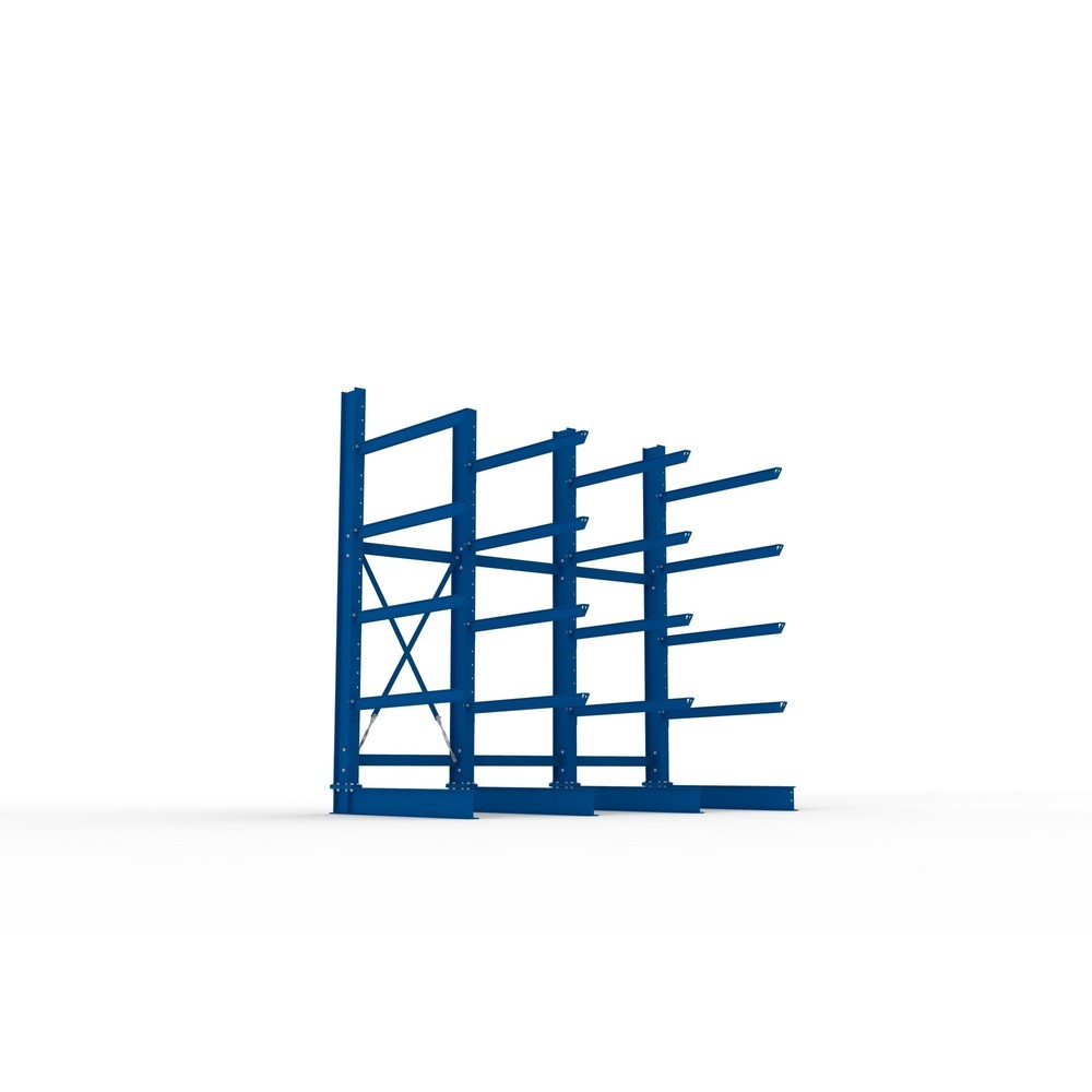 Productafbeelding nr. 3: Complete draagarmstelling voor zware lasten META, enkelzijdig, draagvermogen per arm 400 kg, hxbxd 3.000 x 3.090 x 1.585 mm, 4 staanders