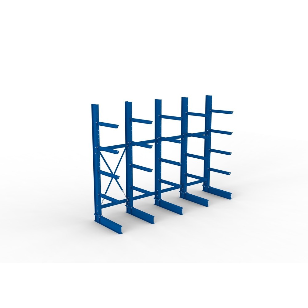 Productafbeelding nr. 2: Complete draagarmstelling voor zware lasten META, enkelzijdig, draagvermogen per arm 630 kg, hxbxd 3.000 x 4.090 x 1.135 mm, 5 staanders