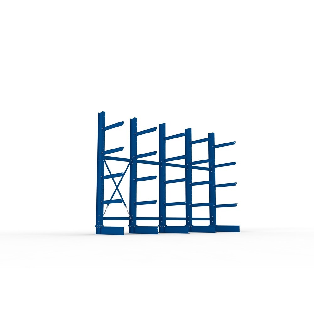 Productafbeelding nr. 3: Complete draagarmstelling voor zware lasten META, enkelzijdig, draagvermogen per arm 630 kg, hxbxd 3.000 x 4.090 x 1.135 mm, 5 staanders