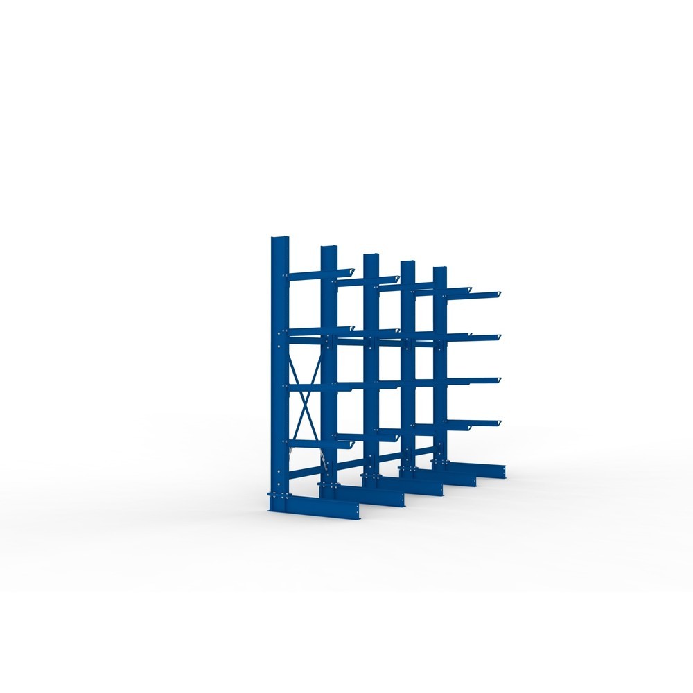 Productafbeelding nr. 4: Complete draagarmstelling voor zware lasten META, enkelzijdig, draagvermogen per arm 630 kg, hxbxd 3.000 x 4.090 x 1.135 mm, 5 staanders