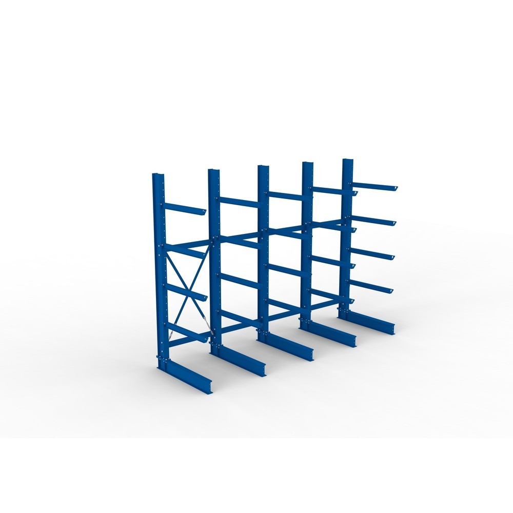 Productafbeelding nr. 2: Complete draagarmstelling voor zware lasten META, enkelzijdig, draagvermogen per arm 505 kg, hxbxd 3.000 x 4.090 x 1.355 mm, 5 staanders