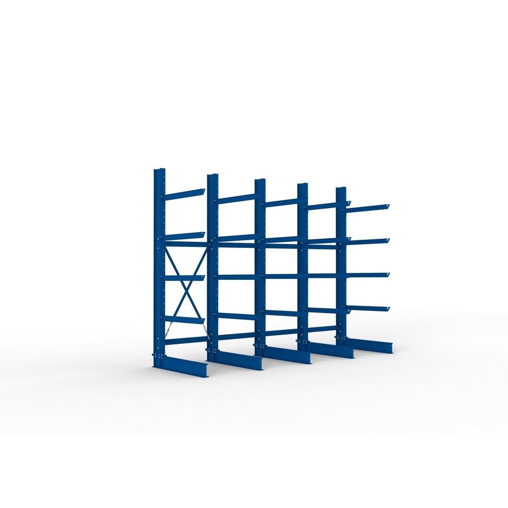 Productafbeelding nr. 1: Complete draagarmstelling voor zware lasten META, enkelzijdig, draagvermogen per arm 505 kg, hxbxd 3.000 x 4.090 x 1.355 mm, 5 staanders