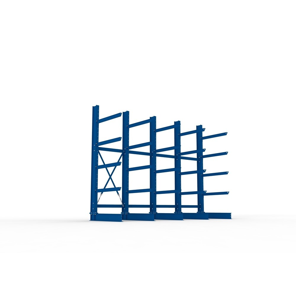Productafbeelding nr. 3: Complete draagarmstelling voor zware lasten META, enkelzijdig, draagvermogen per arm 505 kg, hxbxd 3.000 x 4.090 x 1.355 mm, 5 staanders