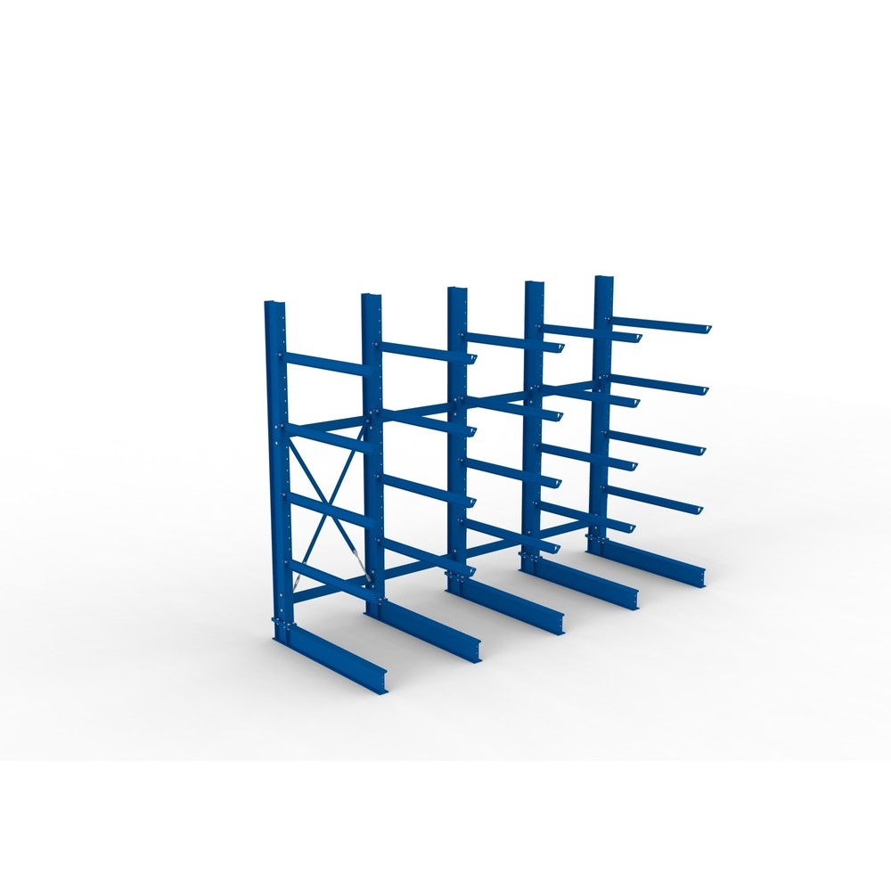Productafbeelding nr. 2: Complete draagarmstelling voor zware lasten META, enkelzijdig, draagvermogen per arm 400 kg, hxbxd 3.000 x 4.090 x 1.585 mm, 5 staanders