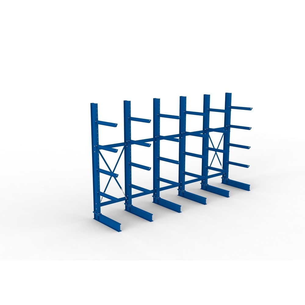 Productafbeelding nr. 2: Complete draagarmstelling voor zware lasten META, enkelzijdig, draagvermogen per arm 630 kg, hxbxd 3.000 x 5.090 x 1.135 mm, 6 staanders