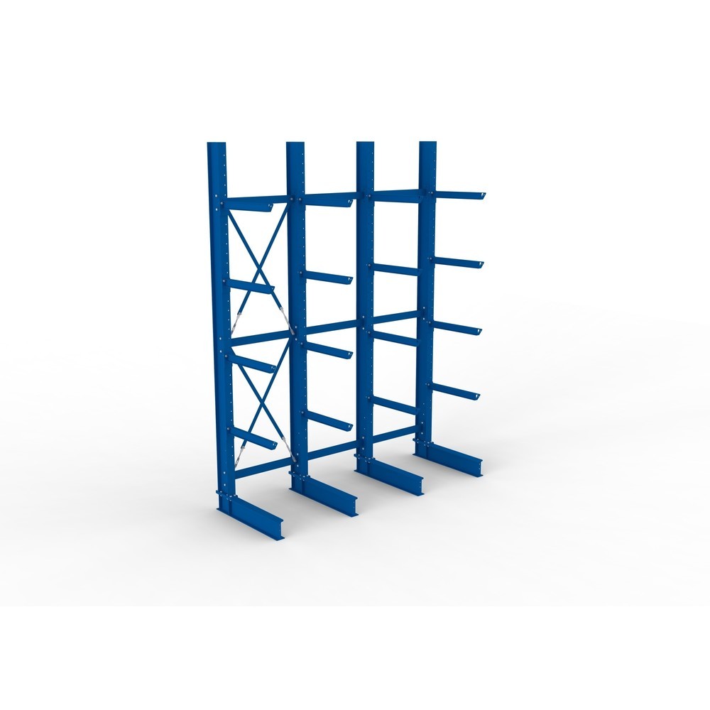 Productafbeelding nr. 2: Complete draagarmstelling voor zware lasten META, enkelzijdig, draagvermogen per arm 630 kg, hxbxd 4.000 x 3.100 x 1.155 mm, 4 staanders