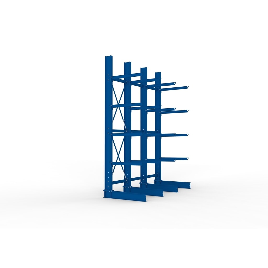 Complete draagarmstelling voor zware lasten META, enkelzijdig, draagvermogen per arm 505 kg, hxbxd 4.000 x 3.100 x 1.355 mm, 4 staanders Productafbeelding nr. 4: Complete draagarmstelling voor zware lasten META, enkelzijdig, draagvermogen per arm 505 kg, hxbxd 4.000 x 3.100 x 1.355 mm, 4 staanders