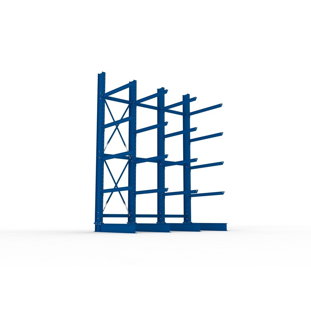 Productafbeelding nr. 3: Complete draagarmstelling voor zware lasten META, enkelzijdig, draagvermogen per arm 400 kg, hxbxd 4.000 x 3.100 x 1.605 mm, 4 staanders