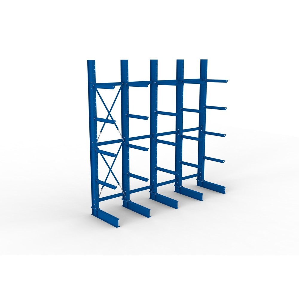 Productafbeelding nr. 2: Complete draagarmstelling voor zware lasten META, enkelzijdig, draagvermogen per arm 630 kg, hxbxd 4.000 x 4.100 x 1.155 mm, 5 staanders