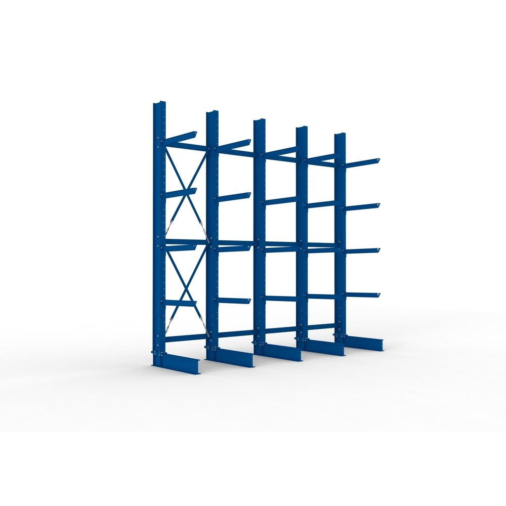 Productafbeelding nr. 1: Complete draagarmstelling voor zware lasten META, enkelzijdig, draagvermogen per arm 630 kg, hxbxd 4.000 x 4.100 x 1.155 mm, 5 staanders