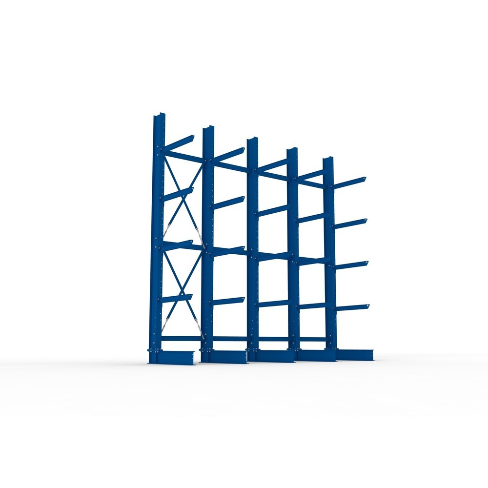 Productafbeelding nr. 3: Complete draagarmstelling voor zware lasten META, enkelzijdig, draagvermogen per arm 630 kg, hxbxd 4.000 x 4.100 x 1.155 mm, 5 staanders