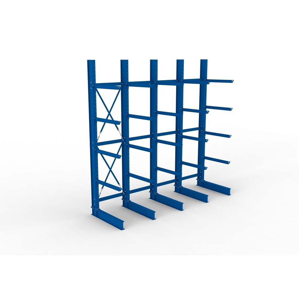 Productafbeelding nr. 2: Complete draagarmstelling voor zware lasten META, enkelzijdig, draagvermogen per arm 505 kg, hxbxd 4.000 x 4.100 x 1.355 mm, 5 staanders