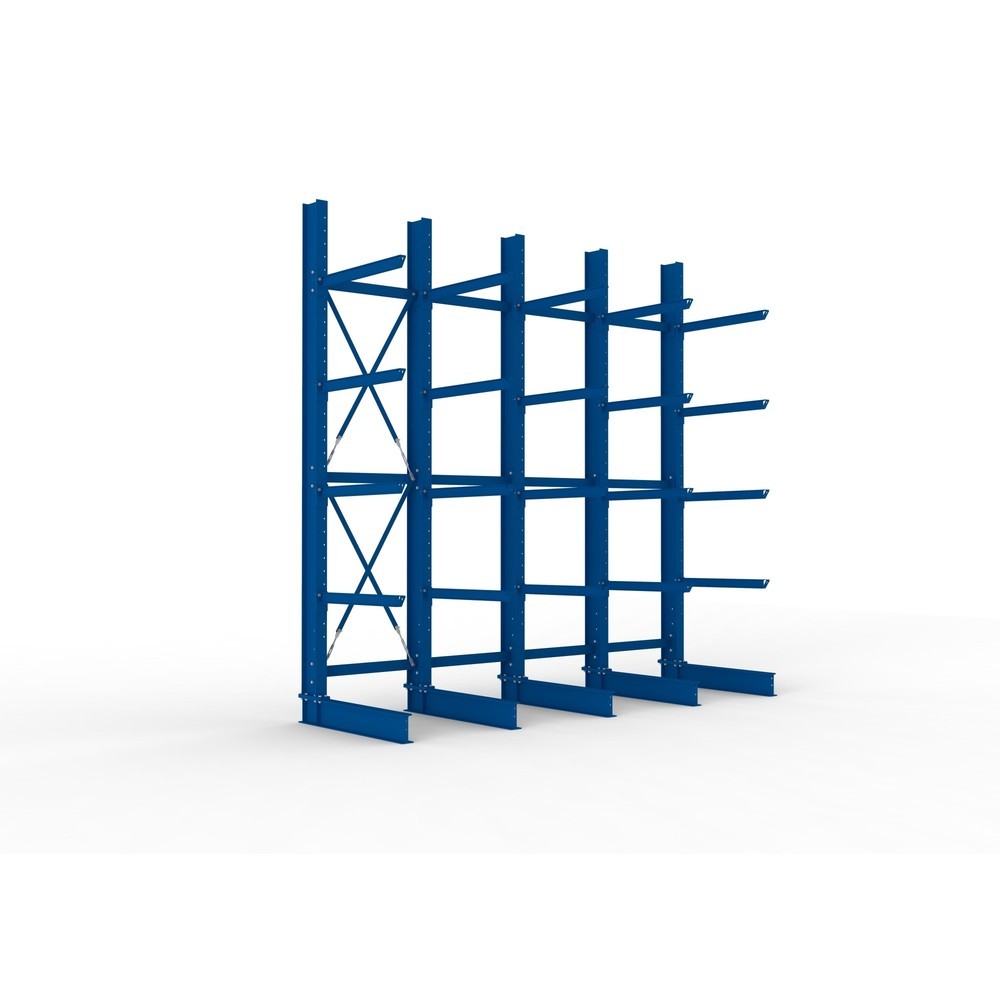Productafbeelding nr. 1: Complete draagarmstelling voor zware lasten META, enkelzijdig, draagvermogen per arm 505 kg, hxbxd 4.000 x 4.100 x 1.355 mm, 5 staanders