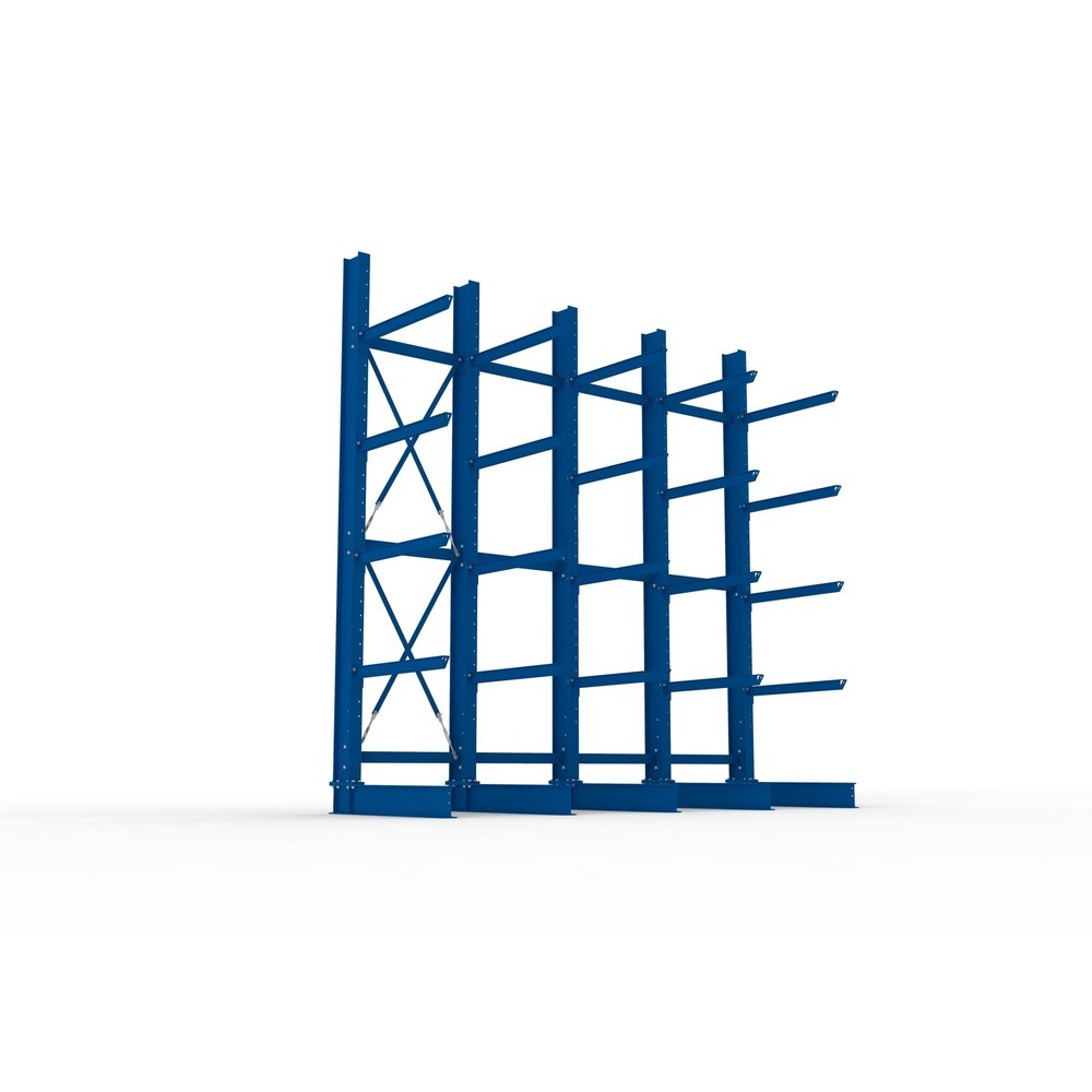Productafbeelding nr. 3: Complete draagarmstelling voor zware lasten META, enkelzijdig, draagvermogen per arm 505 kg, hxbxd 4.000 x 4.100 x 1.355 mm, 5 staanders