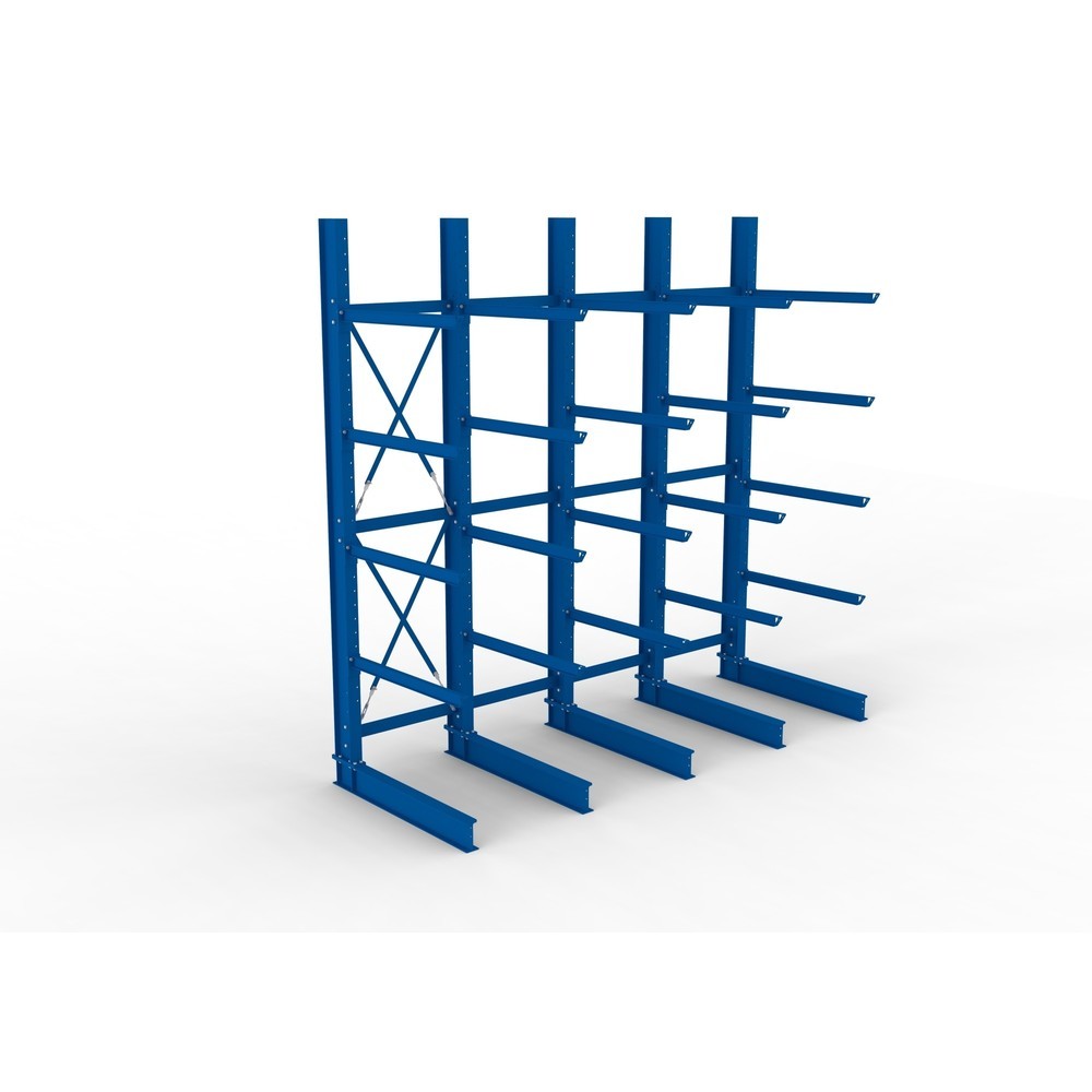 Productafbeelding nr. 2: Complete draagarmstelling voor zware lasten META, enkelzijdig, draagvermogen per arm 400 kg, hxbxd 4.000 x 4.100 x 1.605 mm, 5 staanders