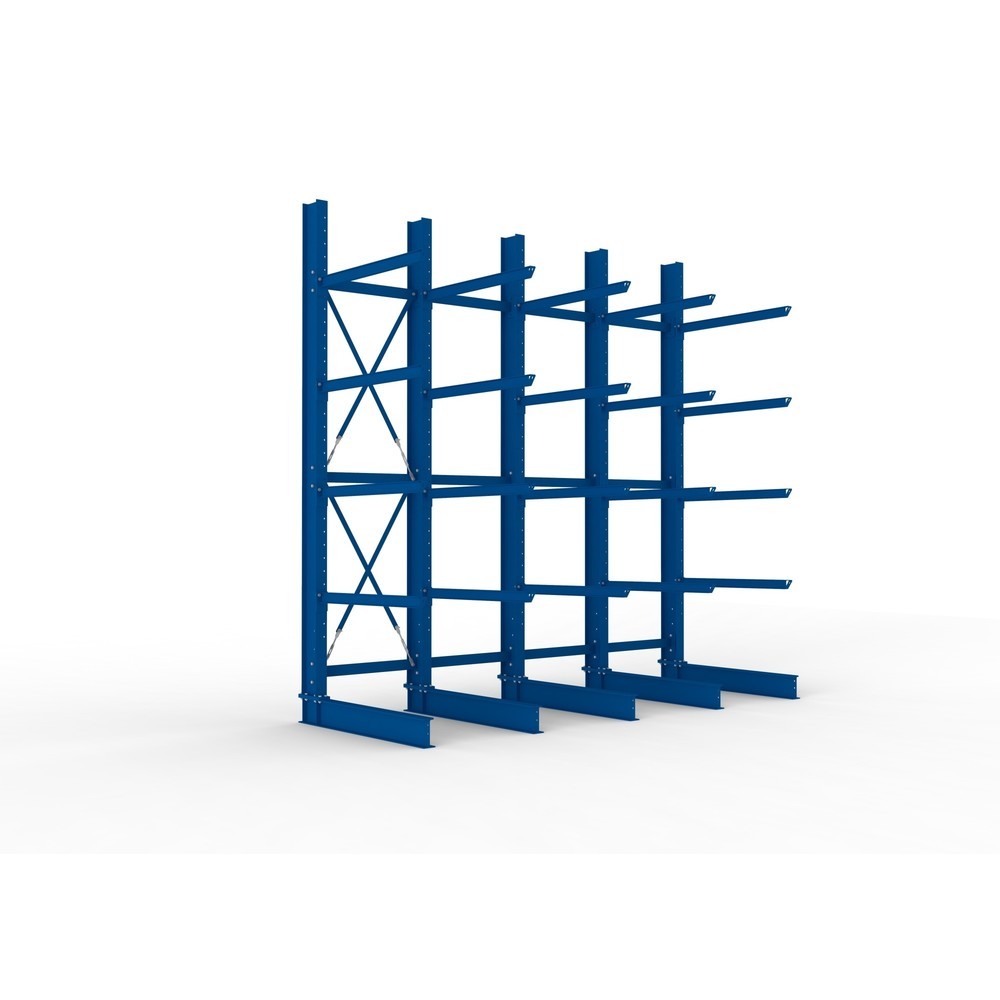 Productafbeelding nr. 1: Complete draagarmstelling voor zware lasten META, enkelzijdig, draagvermogen per arm 400 kg, hxbxd 4.000 x 4.100 x 1.605 mm, 5 staanders