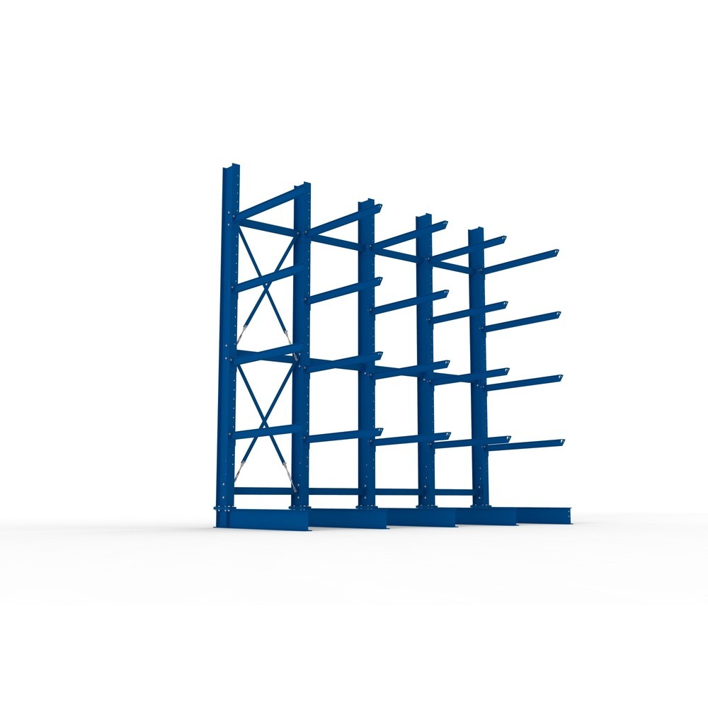 Productafbeelding nr. 3: Complete draagarmstelling voor zware lasten META, enkelzijdig, draagvermogen per arm 400 kg, hxbxd 4.000 x 4.100 x 1.605 mm, 5 staanders
