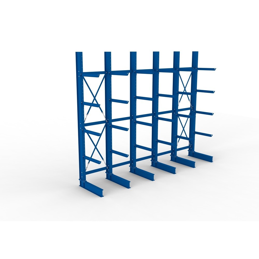 Productafbeelding nr. 2: Complete draagarmstelling voor zware lasten META, enkelzijdig, draagvermogen per arm 630 kg, hxbxd 4.000 x 5.100 x 1.155 mm, 6 staanders