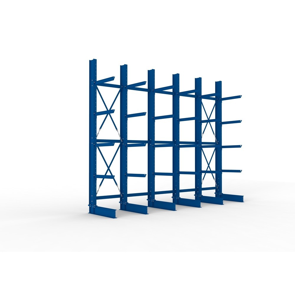 Productafbeelding nr. 1: Complete draagarmstelling voor zware lasten META, enkelzijdig, draagvermogen per arm 630 kg, hxbxd 4.000 x 5.100 x 1.155 mm, 6 staanders