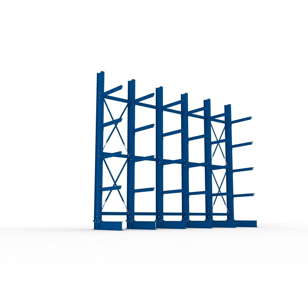 Productafbeelding nr. 3: Complete draagarmstelling voor zware lasten META, enkelzijdig, draagvermogen per arm 630 kg, hxbxd 4.000 x 5.100 x 1.155 mm, 6 staanders