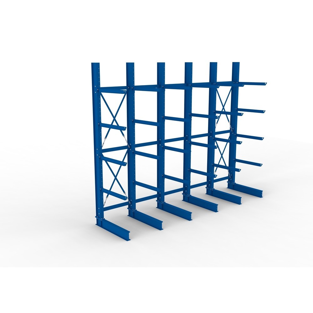 Productafbeelding nr. 2: Complete draagarmstelling voor zware lasten META, enkelzijdig, draagvermogen per arm 505 kg, hxbxd 4.000 x 5.100 x 1.355 mm, 6 staanders