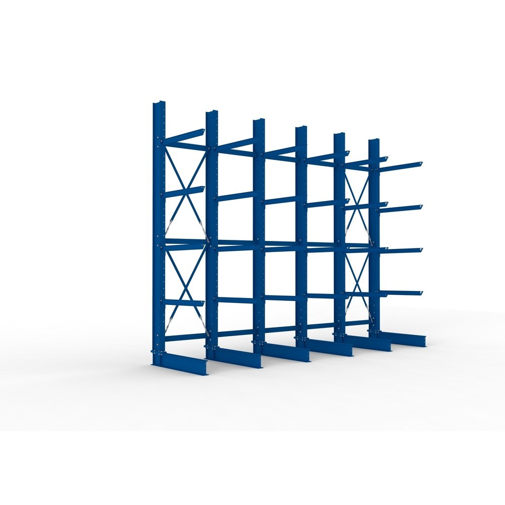 Productafbeelding nr. 1: Complete draagarmstelling voor zware lasten META, enkelzijdig, draagvermogen per arm 505 kg, hxbxd 4.000 x 5.100 x 1.355 mm, 6 staanders