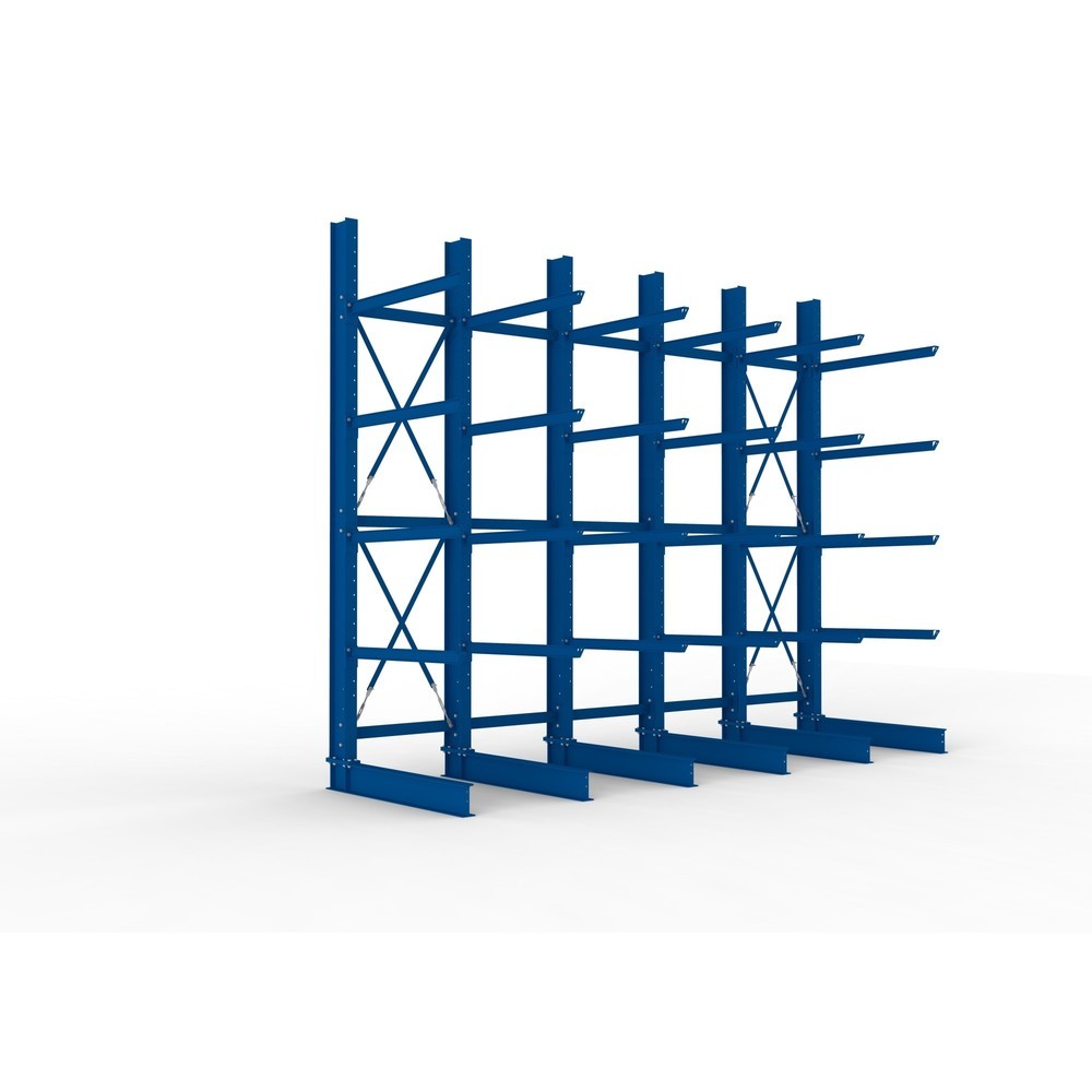 Productafbeelding nr. 1: Complete draagarmstelling voor zware lasten META, enkelzijdig, draagvermogen per arm 400 kg, hxbxd 4.000 x 5.100 x 1.605 mm, 6 staanders