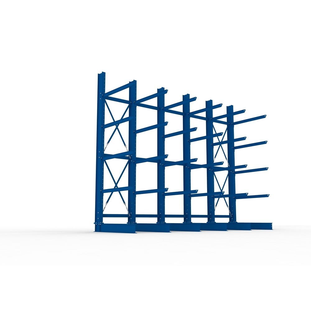 Productafbeelding nr. 3: Complete draagarmstelling voor zware lasten META, enkelzijdig, draagvermogen per arm 400 kg, hxbxd 4.000 x 5.100 x 1.605 mm, 6 staanders
