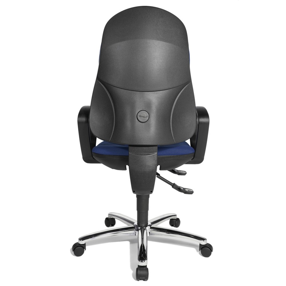 Productafbeelding nr. 2: Draaibare bureaustoel Topstar® Syncro-Steel II, rugleuning bekleed, blauw