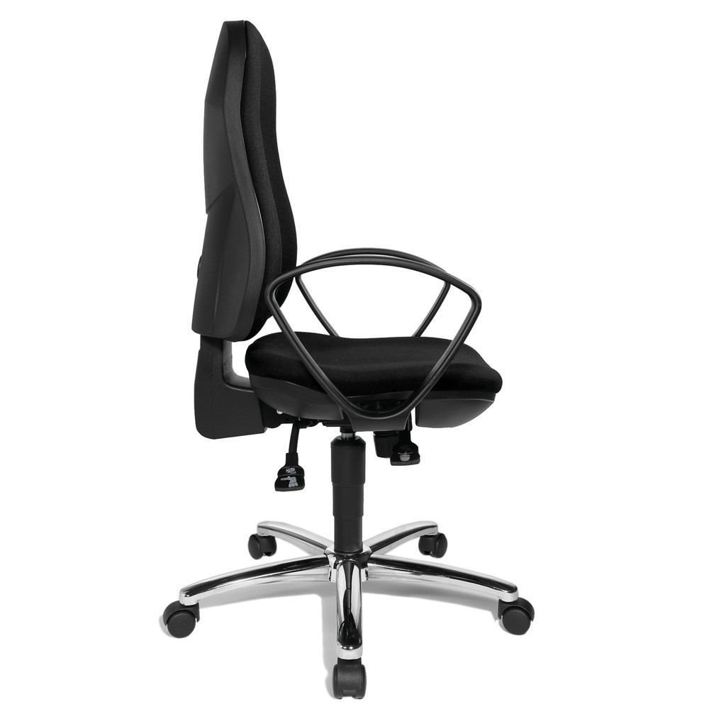 Productafbeelding nr. 3: Draaibare bureaustoel Topstar® Syncro-Steel II, rugleuning bekleed, zwart