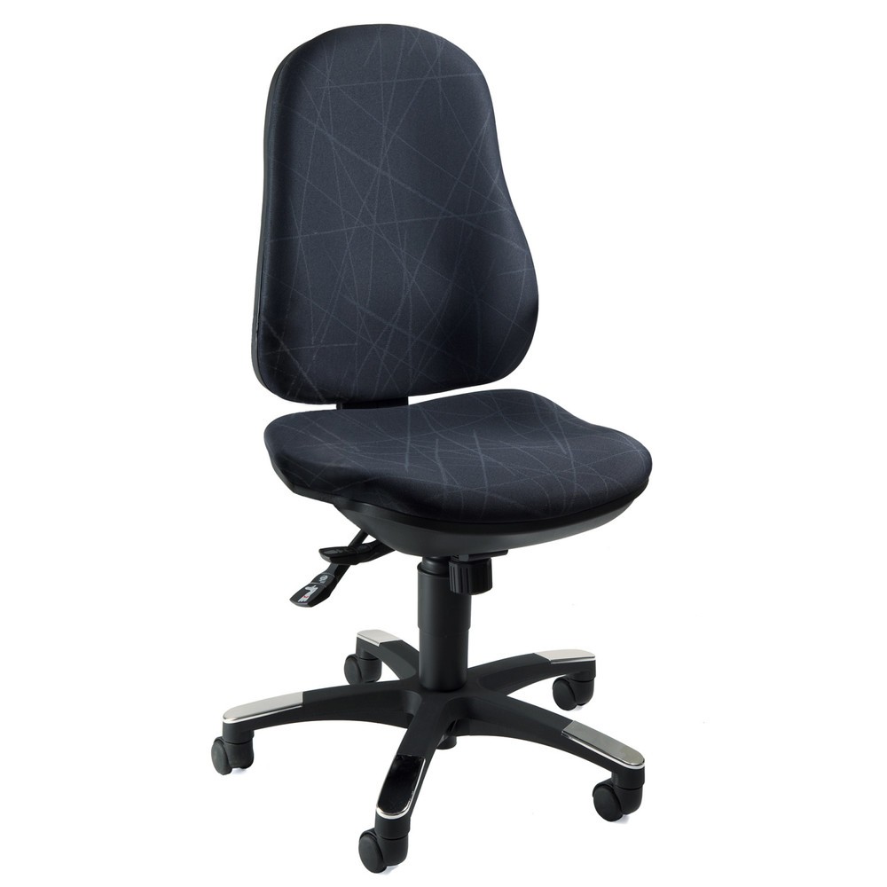 Productafbeelding nr. 3: Draaibare bureaustoel Topstar® Trend SY 10, speciale zitting met bekkenondersteuning, zwart-donkergrijs patroon