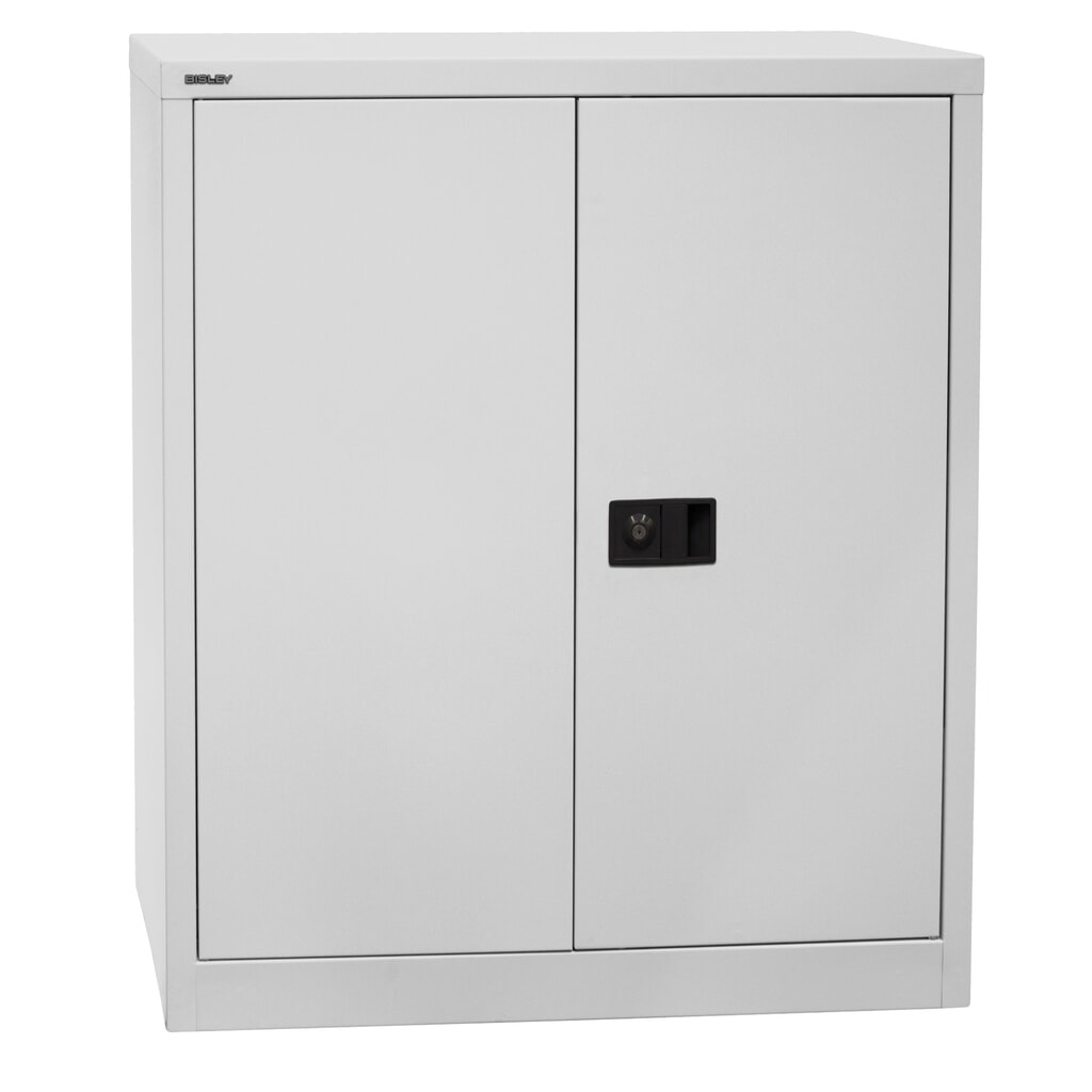 Draaideurkast BISLEY, hoogte 1.000 mm, bxd 914 x 400 mm, lichtgrijs, legborden verzinkt Product afbeelding: Draaideurkast BISLEY, hoogte 1.000 mm, bxd 914 x 400 mm, lichtgrijs, legborden verzinkt