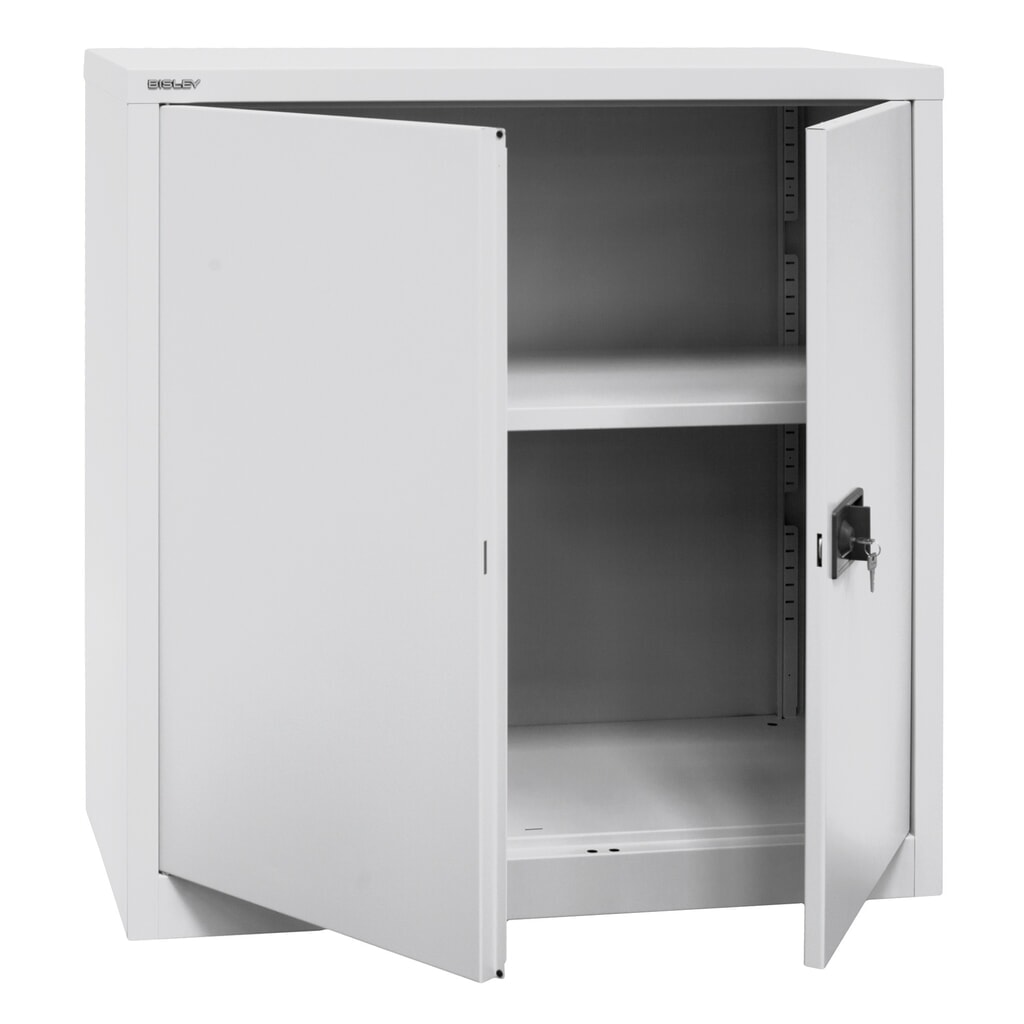 Productafbeelding nr. 3: Draaideurkast BISLEY, hoogte 1.000 mm, bxd 914 x 400 mm, lichtgrijs, legborden verzinkt