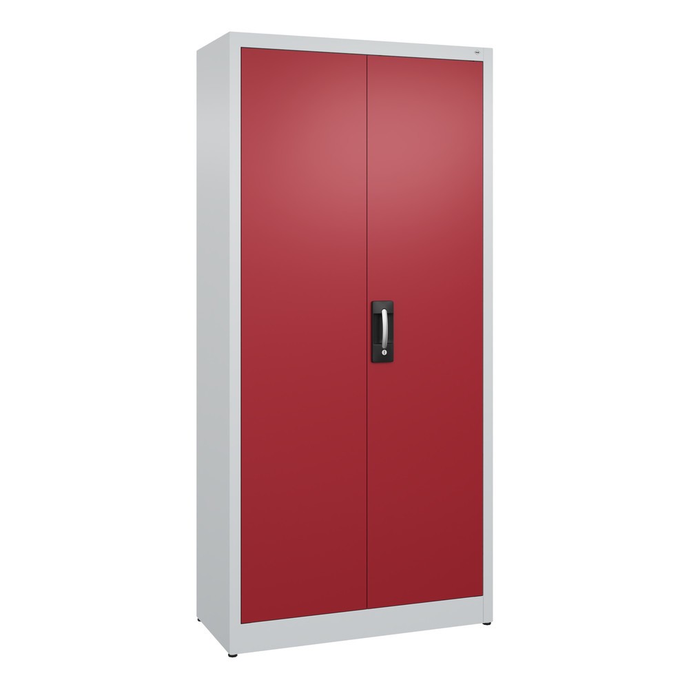 Productafbeelding nr. 1: Draaideurkast C+P, 5 OH, hxbxd 1950 x 930 x 400 mm, lichtgrijs, robijnrood