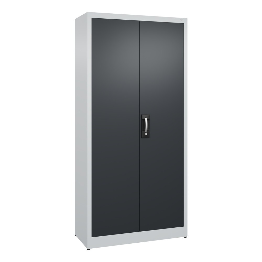 Productafbeelding nr. 1: Draaideurkast C+P, 5 OH, hxbxd 1950 x 930 x 400 mm, lichtgrijs, zwartgrijs